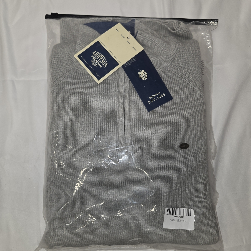 Aiopeson Gray Men's  quarter zip Sweater